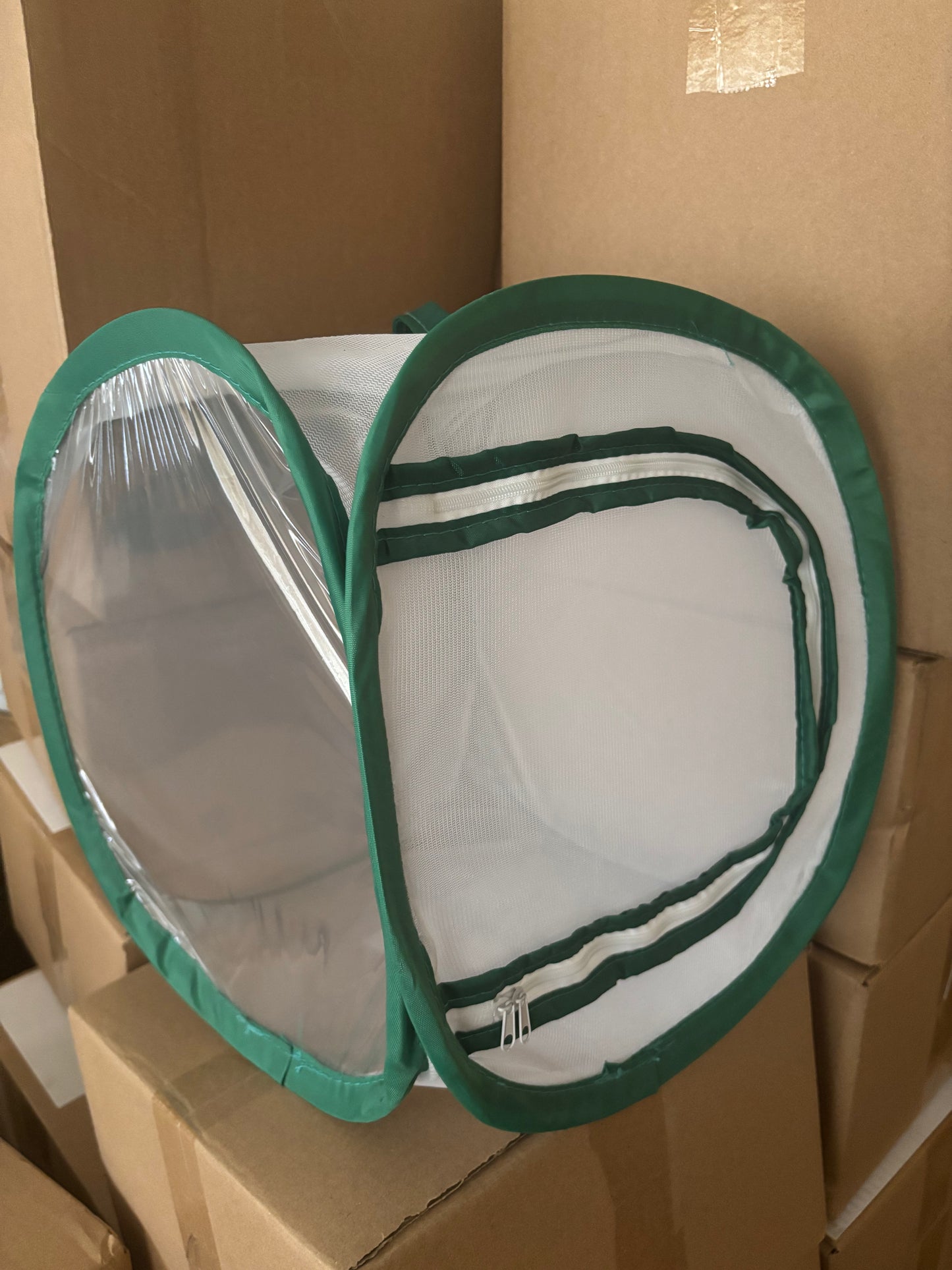 300mm x 300mm mesh enclosure.