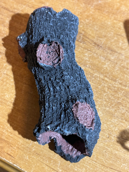 Fake log for tarantula slings and small juveniles.