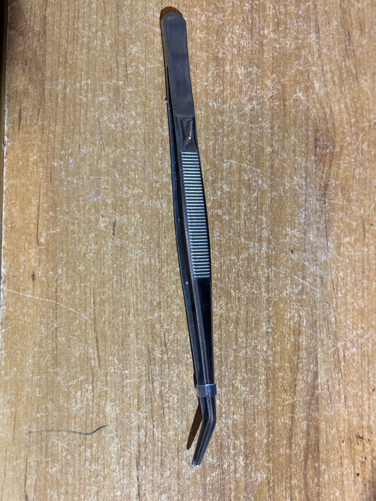 15cm bent end tweezers.