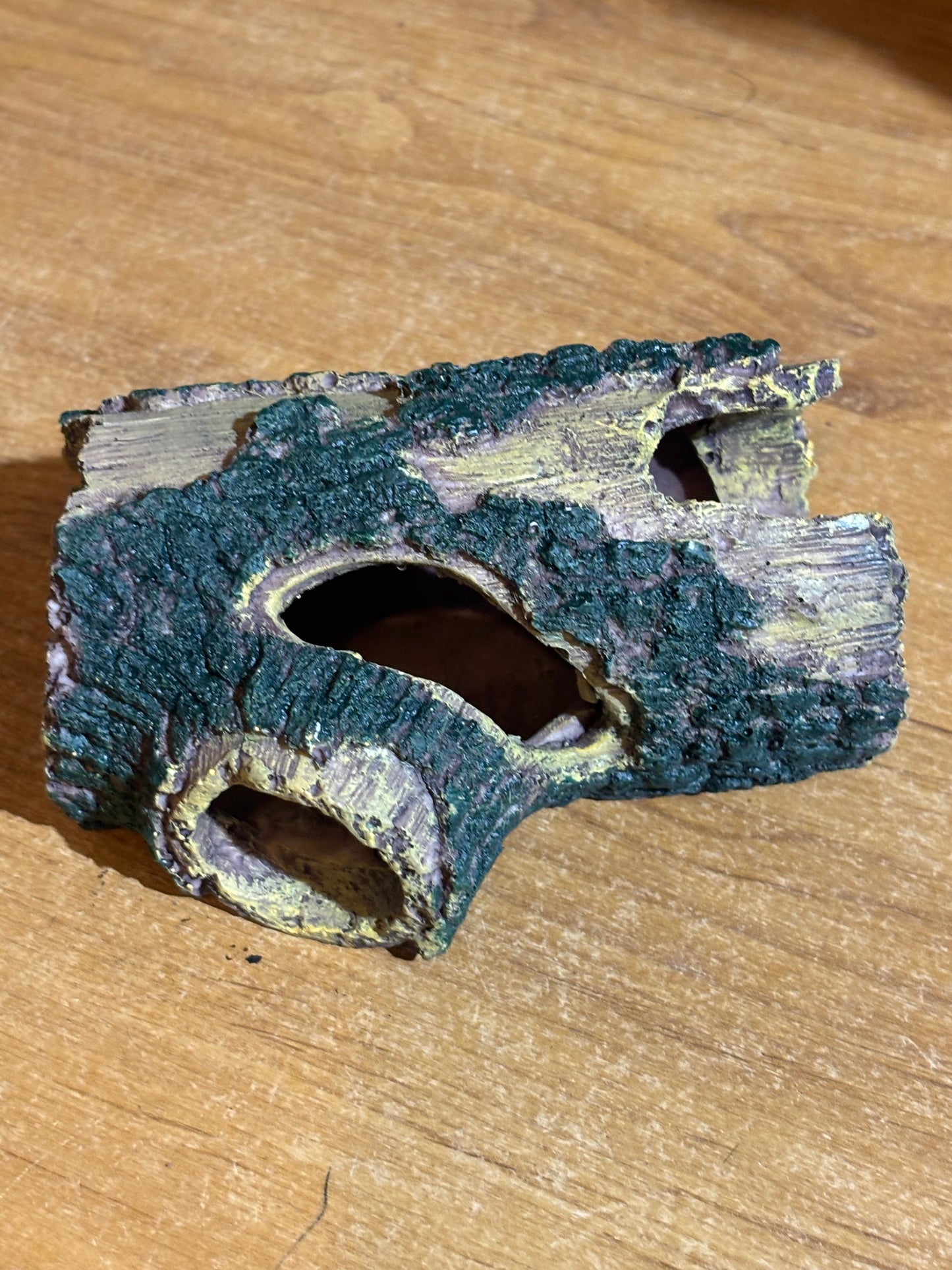 Fake log to use as an entrance for adult tarantulas.