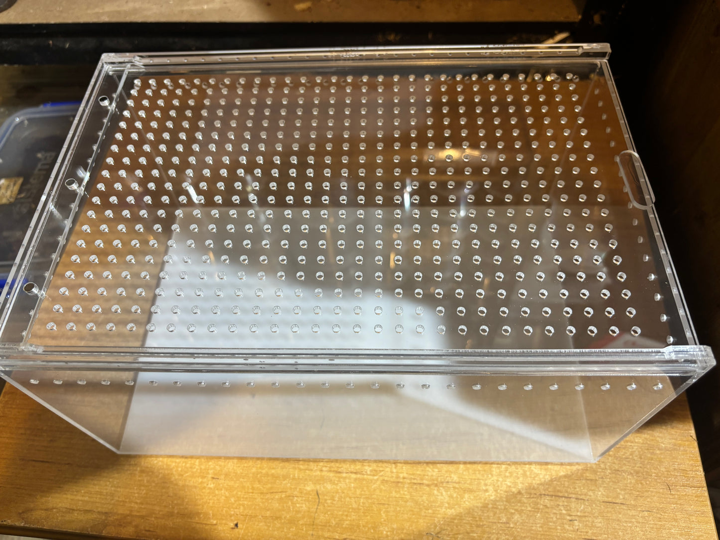 300 x 200 x 150mm top lid sliding door enclosure.