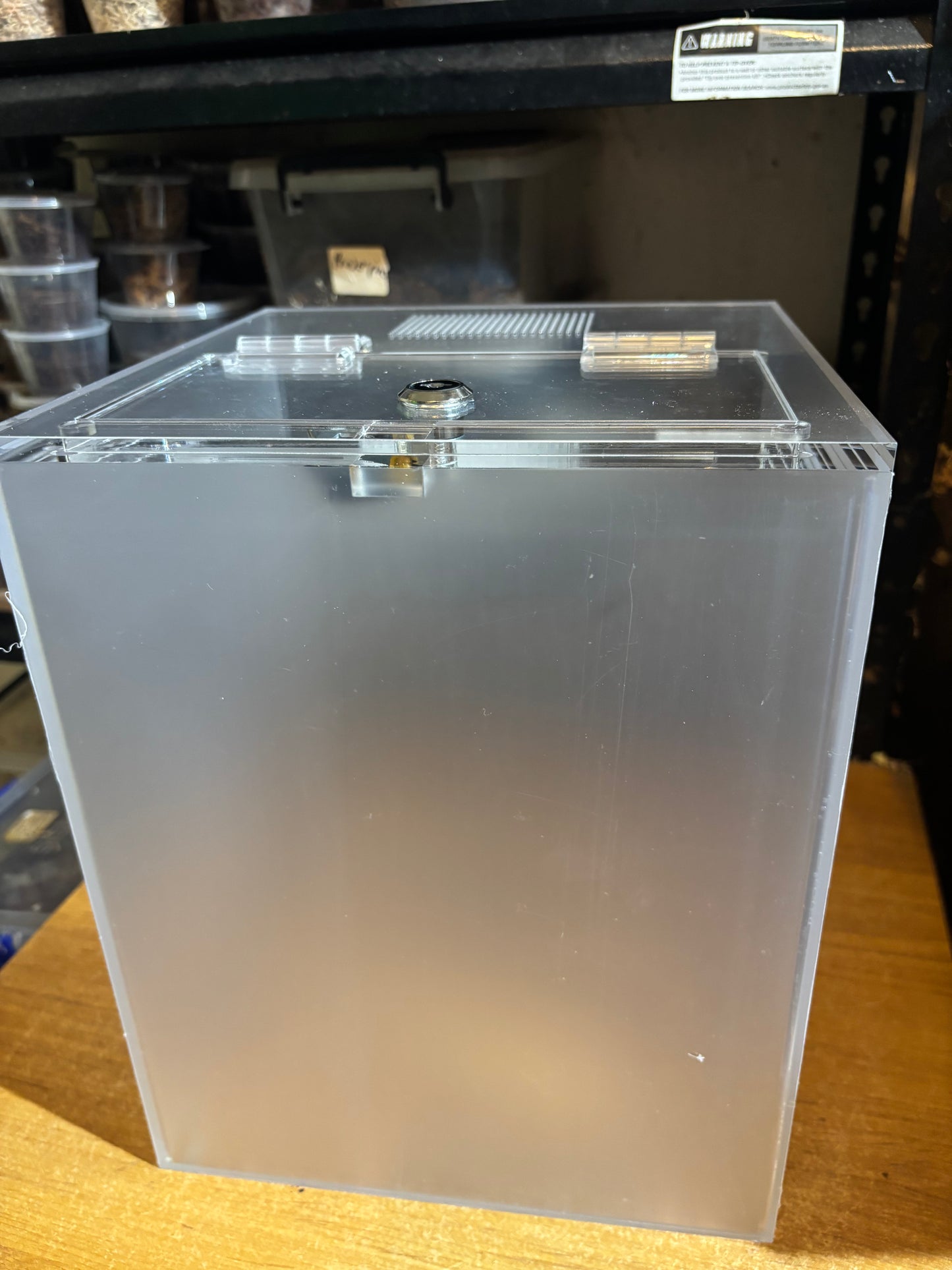 300x 240 x 240mm enclosure with key lock.