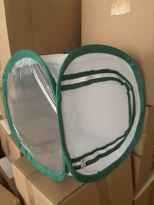 300mm x 300mm mesh enclosure.