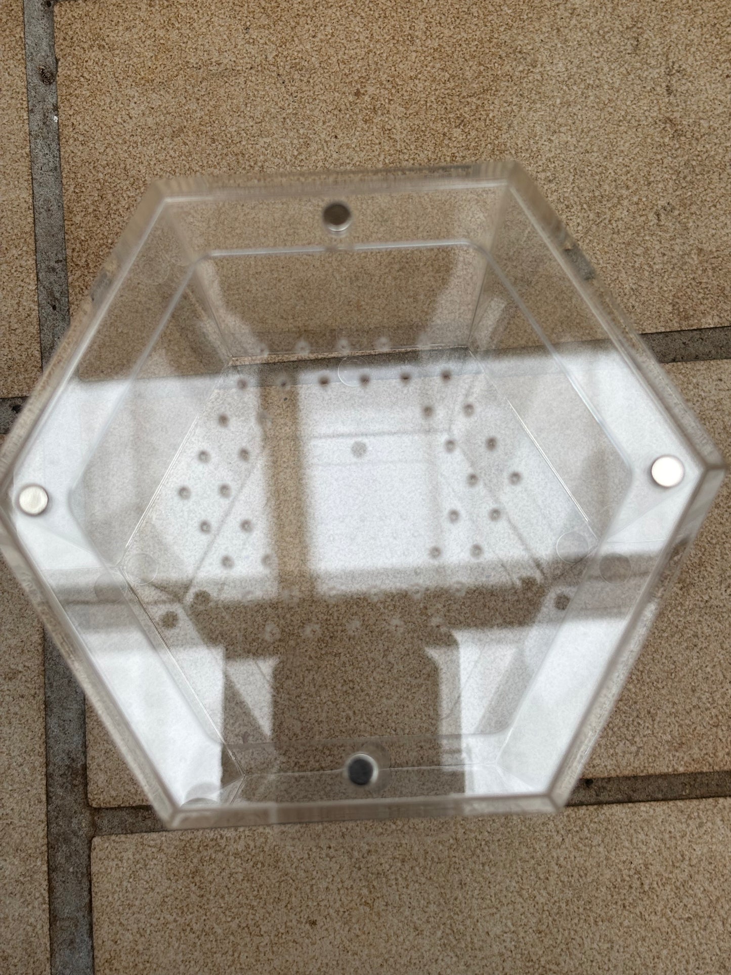 Hexagon enclosure 120mm high x 100mm wide.