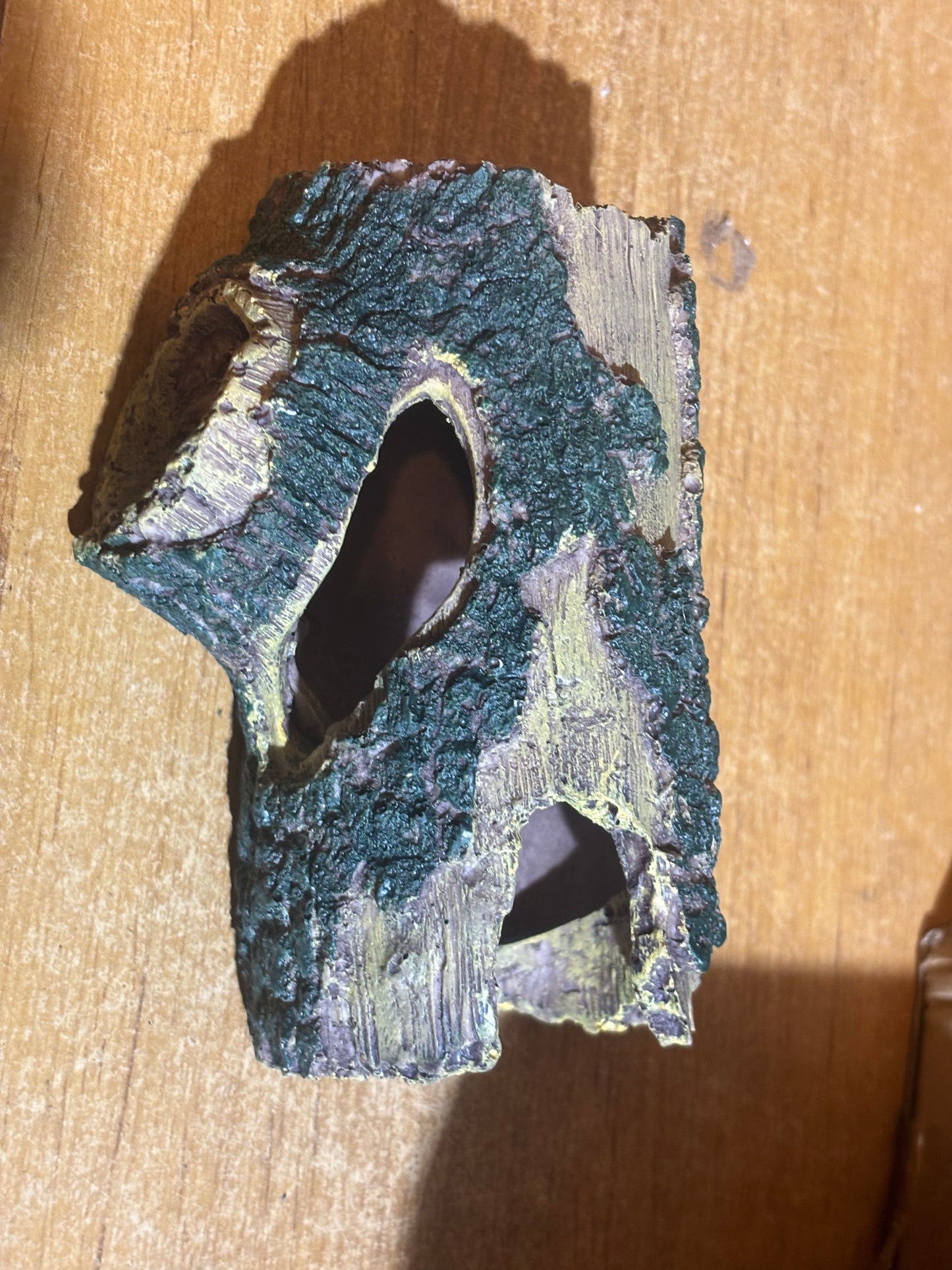 Fake log hide for tarantula slings and small juveniles and other species.